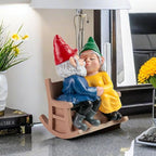 Kiss Garden Gnome Statue Valentine's Day Gifts Couple in Love Collectible Figurine Mr and Mrs Gnome Statue Lover Couple Figurine Romantic Gnome Statue Indoor Outdoor Garden Yard Home Décor