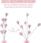 8-Branch Photo Tree Holder for Pictures, Gift Card Tree Holder to Hold Gift Cards, Picture Tree with 8 Clips for Memo Paper Desk Stand, Photo Display, Office Decor, Home Decor(Cherry Blossoms)