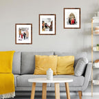 10x14 Picture Frame Set of 12 for 30 x 40 cm Diamond Art Painting, Display 8.5x11 With Mat or 10x14 Without, Wood Wall Gallery Poster Photo Frames Bulk, 12 Pack, Deep Brown