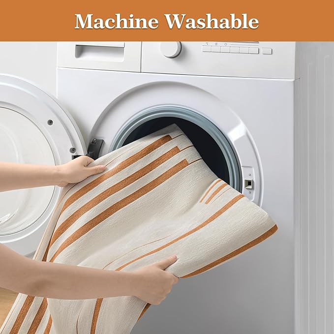 Boho Couch Cover Washable Sectional Couch Covers for Dogs Reversible Sofa Slipcover for 2 or 3 Cushion Couch Pet Friendly Furniture Protector (2# Orange, 71" x 134")