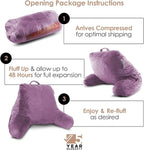 Nestl Reading Pillow for Kids, Small Bed Pillow, Back Pillow for Sitting in Bed, Memory Foam Chair Pillow, Reading & Bed Rest Pillows, Lavender Dream Back Pillow for Bed, Arm Pillow with Pockets