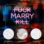 Neon Sign, Marry Neon Signs for Wall Decor Neon Pink LED Signs Room Neon Light Up Signs Home Decor for Bedroom Business Club Party Bars Shop Decoration USB Operated