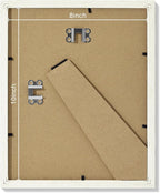 Vittanly 8x10 Picture Frames Set of 9, Shatter Resistant Plexiglass, Display 5x7 Pictures with Mat or 8x10 without Mat, Photo Frames for Wall or Tabletop, Engineered Wood, Whitemist