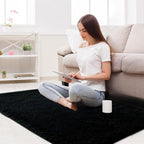 7x10 Area Rug for Living Room: Black Area Rug 7 X 10 Rugs for Living Room - Shag Fluffy Rug 7x10 Modern Indoor Soft Shaggy Fuzzy Floor Carpet for Bedroom