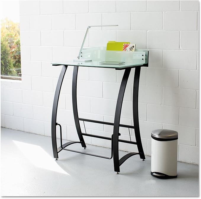 Safco 1001SL Vamp LED Modern ABS Desk Lamp with USB Port and Dimmer Switch, Silver