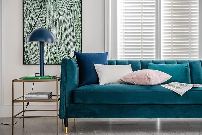 12x20 Throw Pillow Cases Teal: 2 Pack Cozy Soft Polyester Rectangular Decorative Pillow Covers for Farmhouse Home Decor