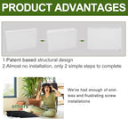 Galvanized Steel Planter Box-No Installation Required Metal Rectangular Block Long Box Planter Modern Outdoor Planters All-Weather Use with Drainage Holes for Patio/Porch, 36×24×12IN（White）