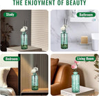 Glass Flower Vase, Green, Small Vase, Aromatherapy Bottle, 6 Sets, Simple Solid, for Birthday, Wedding, Thanksgiving, Home Decoration
