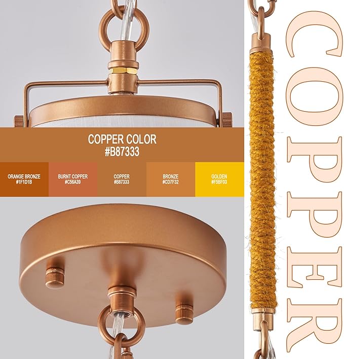 3-Pack Vintage Brass Kitchen Pendant Lighting Over Island White Linen Pendant Light 10in Copper Pendant Lighting with Hemp Rope Rod Entryway Ceiling Hanging Light for Dining Room