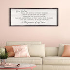 Spirit Lead Me Wall Decor 32"x12" Christian Scripture Worship Song Religious Bible Verse Wooden Framed for Bedroom Office Large Wall Art Hanging Sign (Black)