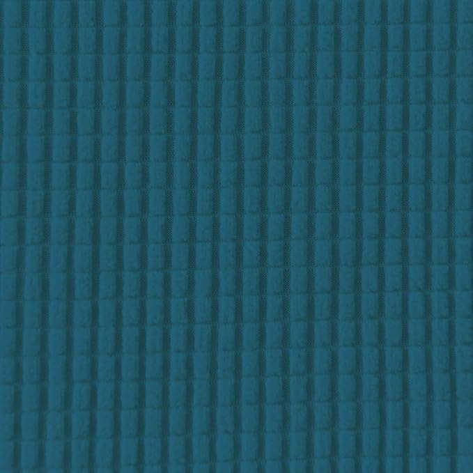 Easy-Going 6 Pieces Recliner Loveseat Stretch Sofa Slipcover Sofa Cover Furniture Protector Couch Soft with Elastic Bottom Kids, Spandex Jacquard Fabric Small Checks Peacock Blue