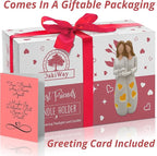 Sisters for Mom | Candle Holder Statue with Flickering LED Candle | Mothers Day, Friendship Bday, Bestie, BFF Christmas Unique Present for Her