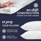 Beckham Hotel Collection Bed Pillows Standard / Queen Size Set of 2 - Original Soft Down Alternative Pillow for Sleeping - Soft Support for Back, Stomach or Side Sleepers
