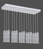 15-Lights Modern Crystal Chandelier LED Pendant Lighting Fixture for Kitchen Island Light Fixtures for Dining Room Hallway Foyer