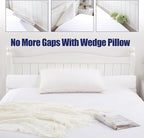 HOMBYS Wedge Pillow Headboard for Bed Gap,Foldable Bed Wedge Gap Filler Twin Size,Matterss Gap Filler,Multi Functional Bed Crack Pillow, Fill The Gap (0-7") Between Your Headboard and Mattress,White
