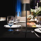 Maksone 2 Pack RGB Cordless Table Lamp, 6600mWh Rechargeable Battery Desk Lamp, 3000K Stepless Dimming and Led Color Changing Night Light, IP54 Waterproof Outdoor Portable Lamp for Patio (Black)