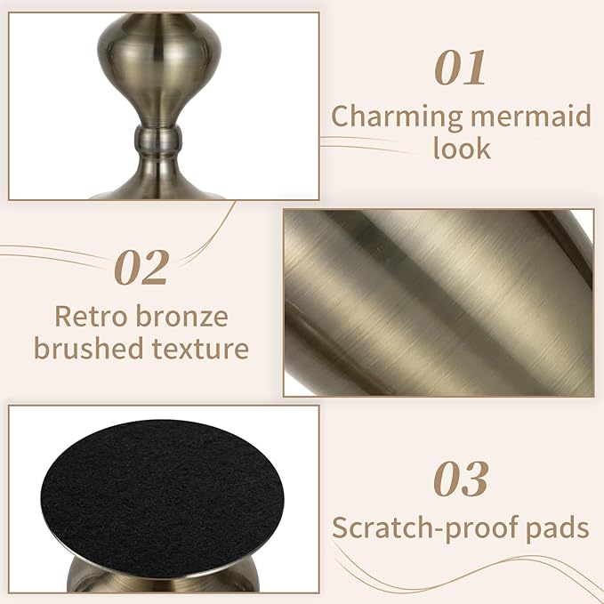 Sziqiqi Pillar Candle Holder Bronze: Vintage Metal Candle Holder for Table Centerpiece - Antique Candle Stand Set of 3 for Living Room Fireplace Dining Christmas Wedding Decorations