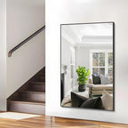 40x60inch Black Bathroom Mirror, Black Rectangle Mirror with Frame, Large Rectangular Wall Mirrors for Bathroom, Living Room, Hair Salon, Big Farmhouse Mirror Hang Horizontal/Vertical