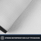 PURRUGS Dirt Trapping Door Mat 32" x 48", Non-Slip/Skid Machine Washable Entryway Rug, Shoes Scraper, Area Rug, Super Absorbent Welcome Mat for Muddy Wet Shoes and Paws, Bluish Grey & Charcoal