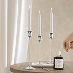 Candlestick Holders Silver, 12 Packs Taper Candle Holder for Candlesticks, Candle Sticks Holder Decor for Home Decor