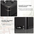 Black Dresser for Bedroom, 8 Drawers Double Fluted Dressers, Modern Chest of Drawers with Curved Profile, Handleless, Storage Closet Dressers for Bedroom, Living Room, Entryways, Natural