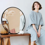 Fabuday Black Circle Mirror for Wall 20 inch - Round Mirrors for Bathroom, Entryway, Living Room, Hallway, Bedroom Decor, Small Matte Framed