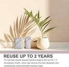 Nuanchu 24 Pcs Activated Charcoal Odor Absorber 50g/100g/200g, Air Purifying Bamboo Charcoal Bags, Natural Shoe Odor Absorber, Deodorizer Absorbers for Fresh Car Home Closet Pet Basement Smell(Grey)