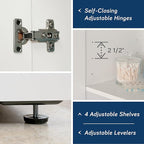 Sauder HomePlus Storage Cabinet/ Pantry cabinets, Soft White finish