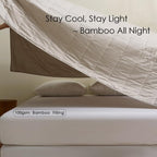 EP Mode Lightweight Quilt Blanket for Summer, Viscose from Bamboo Fabric & Filling, Natural, Breathable & Machine Washable- Sandshell, King