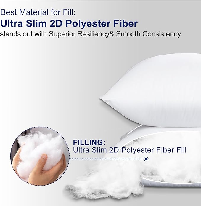 HITO 20x20 Pillow Inserts (Set of 4, with Pillow Covers Green)-Down Alternative Throw Pillows White for Couch Bed Sofa