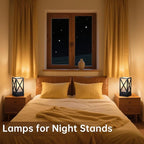 Table Lamp, Set of 2 Rustic Farmhouse Nightstand Lamps, 3 Color Temperatures Desk Lamp with USB Charging Ports AC Outlet Vintage Lamp for Living Room Bed Room, Pewter