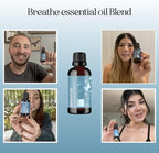Breathe Essential Oil for Diffuser - Invigorating and Refreshing Breathe Essential Oil Blend with Eucalyptus Peppermint Tea Tree and Mint for Diffusers for Home and Shower Aromatherapy (1 Fl Oz)