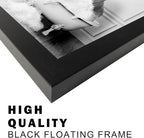 Framed Bathroom Decor Wall Art Elephant in Bathtub Pictures Wall Decor Funny Black and White Animal Canvas Print Artworks for Bathroom