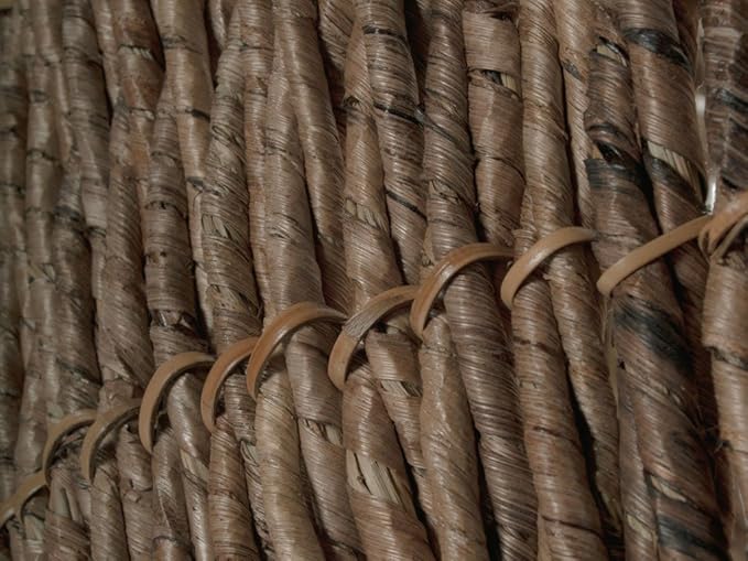 KOUBOO Madras Planter Basket, Plant Container, Tree Planter, Basket Front Door, Decorative Plants Pot, Woven Options for Every Space, Dark Brown, Large