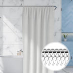 Hotop 30 Pcs Metal Drapery Curtain Rings 0.98/1.26/1.65 inch Interior Diameter and 30 Pcs Hanging Curtain Drapery Pin Hooks for Window Door Shower(25 mm,Matte Silver)