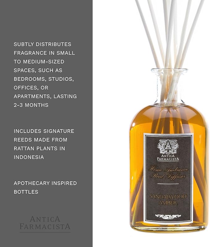 Antica Farmacista Home Ambiance Diffuser, Sandalwood Amber, 8.45 Fl Oz