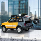 Toy Cars for Boys Diecast Cars 1 24 Scale Compatible with Land Cruiser LC80 Car Model Collectible,Pull Back Toy Car with Lights and Sounds,Toy Cars for Boys Age 4-7（Yellow）