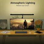 Micomlan 36W Bright Led Desk Lamp with Clamp, 47 Inches Long Architect Desk Lamp Home Office, Dimmable Table Light with Remote Adjustable Monitor Light Bar Tall Office Lighting for Computer Desktop