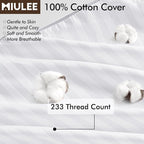 MIULEE 20x20 Pillow Inserts, Firm and Fluffy Decorative Throw Pillows for Couch Sofa Bed, Down Alternative with 100% Cotton Cover Pack of 4