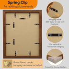 IBUYKE 11 x14 Picture Frame,Solid Oak Wood 11x14 Photo Frame with Mat to 8x10,11x14 Picture Frames With Tempered Glass,Wall Mount Display,Home Decor,Walnut Oak 14 x 11 Frame,UWPF1114H