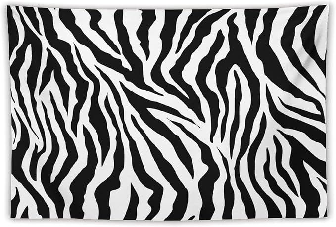 HZOHNAGO Zebra Print Tapestry Nature Wild Animals Black and White Stripe Printed Wall Tapestry Painting Wall Hanging for Bedroom Living Room Dorm 60" W x 40" H