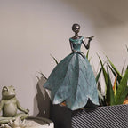 Guichifun Fairy Statue Collection Home Decoration - Leaf Angel Girls with Dragonfly Resin Home Decor for Outside or Inside Rustic Garden Outdoor Yard Decorations Figurines Gift 12 x 8.5 x 18 Inch