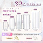 30pcs 11.8Inch Large Size Glass Vase Cylinder for Centerpieces Small Flower Glass Clear Home Decor Centerpiece Table Flower Vase Decorations for Wedding＆Holiday 6,7.9,10,10,11.8Inch Tall