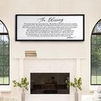 The Blessing Christian Song Lyrics Wall Decor 32"×12" Bible Verse May The Lord Bless You Scripture Wall Art Sign (Black)