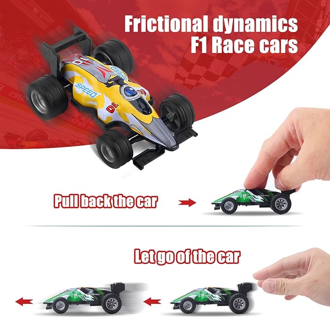 Pull Back Cars Toy Model Set 12Pack 1:43, Small Race Cars Wind up Racing Car, Easter Stuffing, Cake Tops, for Toddlers Kids Ages 2 3 4 5 6 7 8 Boys and Girls Birthday Party Favors