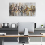 New York City Wall Art - Modern Abstract Wall Art for Living Room, Office & Bedroom Cityscape & Paintings for Bedroom brooklyn bridge Wall Art Pictures Wall Decor Chicago Artwork for Walls 20×40IN
