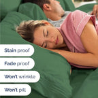 Twin Size 3 Piece Sheet Set - Comfy Breathable & Cooling Bed Sheets Set - Hotel Luxury Bedding for Women, Men, Kids, Teens, Boys & Girls - Deep Pockets, Soft, Wrinkle Free - Oeko-Tex - Emerald Green