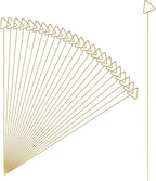 uxcell 24 Pcs Table Card Holders, 11.8 Triangle Metal Craft Wire Clips Picture Clip Table Number Holders Picks for Wedding, Photos, Memo, Restaurant, Gold