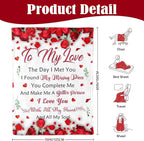 Gifts for Her Wife Girlfriend - To My Love Blanket - Anniversary Wedding Gift for Women - Romantic I Love You Gifts for Her - Wife Girlfriend Birthday Gift Ideas - Christmas & Valentines Day - 50"x60"
