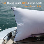 Luxury Hungarian White Goose Down Pillows Standard Size (Pack of 2) - 750 Fill Power - 500 Thread Count 100% Cotton Shell - Soft and Support Down Bed Pillow for Sleeping - Standard (20 x 26”)